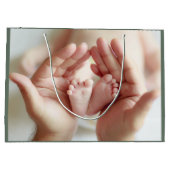 Neugeborenes Foto-Geschenktasche Große Geschenktüte (Rückseite)