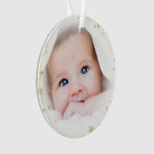 Neugeborenes Foto Ornament (Vorderseite)