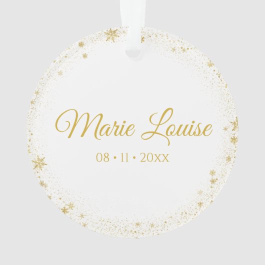 Neugeborenes Foto Ornament (Rückseite)