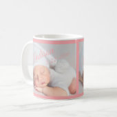 Neugeborenes Foto Typografie Pink Kaffeetasse (Vorderseite Links)