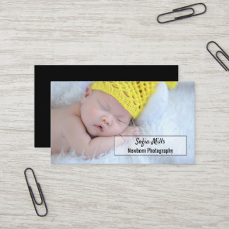 Neugeborenes Fotografie-Baby-Fotograf-Foto Visitenkarte