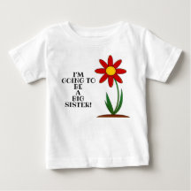 Neugeborenes große Schwester Blumen Kinder T-Shirt