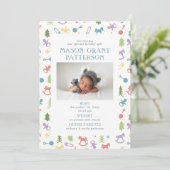 Neugeborenes Holiday Foto Ankündigung Pastel (Stehend Vorderseite)