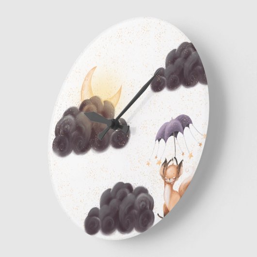 Neugeborenes Kinderzimmer Große Wanduhr (Winkel)