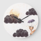 Neugeborenes Kinderzimmer Große Wanduhr (Vorderseite)