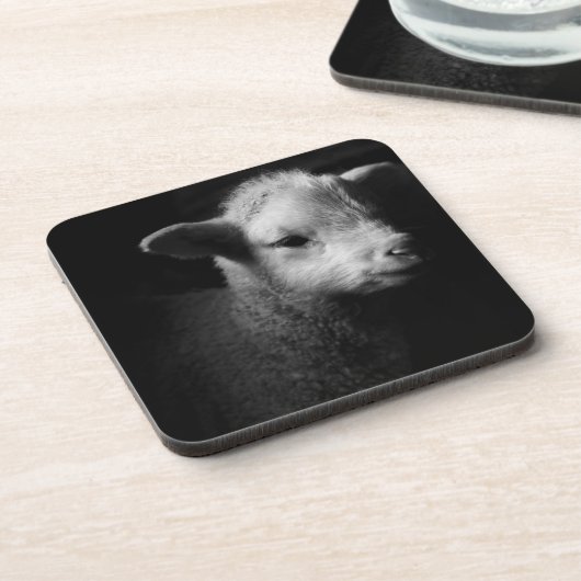 Neugeborenes Lamm Getränkeuntersetzer (Linke Seite)