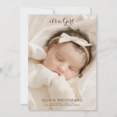 Neugeborenes-Mädchen-Foto Geburtserklärung (Vorderseite)