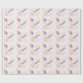 Neugeborenes Mädchen Geschenkpapier (Flach)