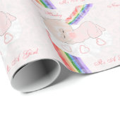 Neugeborenes Mädchen Geschenkpapier (Rolleneckpunkt)