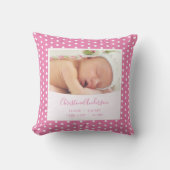 Neugeborenes-Mädchen mit Geburtsstadien und Foto Kissen (Vorderseite)