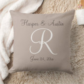Neugeborenes mit Monogramm Throw Kissen (Decke)