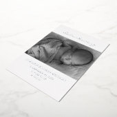 Neugeborenes Niedlich Simple Custom Foto Hello Bab Folieneinladung (Gedreht)