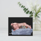 Neugeborenes Skateboard Baby Postkarte (Stehend Vorderseite)