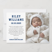 Neugeburt des Fotos Ankündigung (Vorderseite)