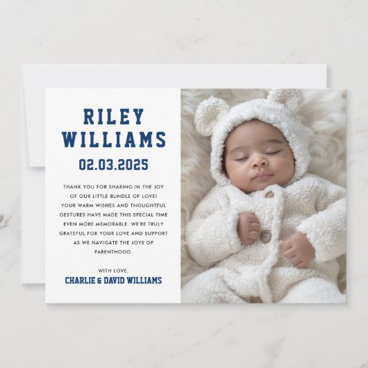 Neugeburt des Fotos Ankündigung (Vorderseite)