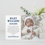 Neugeburt des Fotos Ankündigung (Stehend Vorderseite)