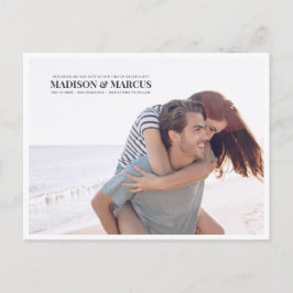 Neugeplante Hochzeitsankündigung Einfaches Foto Postkarte