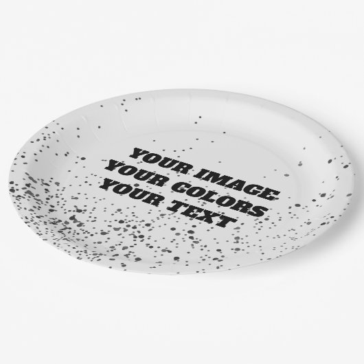 Neugestaltung aus Scratch und eigene Kreation Pappteller (Schrägansicht)