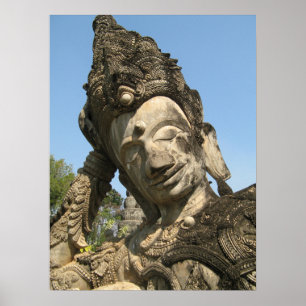 Neugestaltung Buddha ... Nong Khai, Isan, Thailand Poster