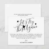 Neugestaltung des Plans für die Hochzeitverlängeru Ankündigung (Vorne/Hinten)