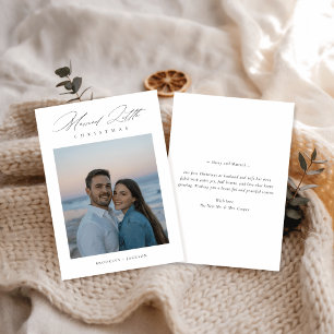 Neugezeichnetes Script Verheiratet Little Christma Feiertagskarte