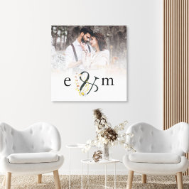 Neugezogene Foto Overlay Initials Ampersand und Ho Leinwanddruck