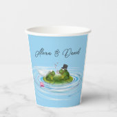 Neugezogene Frösche auf Lily Pad Pappbecher (Vorderseite)