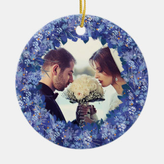 Neugezogener Blaudraht-Keepake Keramik Ornament