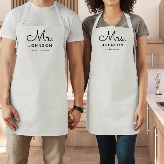 Neugezogener Groom Personalisiert White Schürze