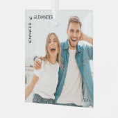 Neugezogenes Foto Ornament Aus Glas (Vorderseite links)