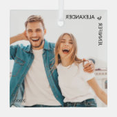 Neugezogenes Foto Ornament Aus Glas (Rückseite)