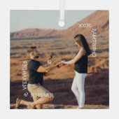 Neugezogenes Foto Ornament Aus Glas (Rückseite)