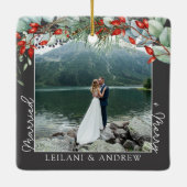 Neugezogenes Weihnachtsgebäck und Wasserfarbe Heil Keramikornament (Rückseite)