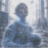 Neugier / Astronaut / Startplatz in der Wüste Aufkleber (Vorderseite)