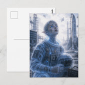 Neugier / Astronaut / Startplatz in der Wüste Postkarte (Vorne/Hinten)