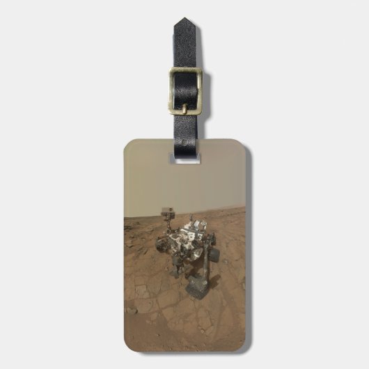 Neugier auf der Oberfläche der Mars. Gepäckanhänger (Vorderseite vertikal)