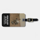 Neugier auf der Oberfläche der Mars. Gepäckanhänger (Vorderseite horizontal)