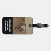 Neugier auf der Oberfläche der Mars. Gepäckanhänger (Rückseite horizontal)