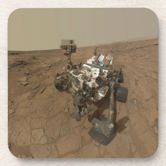 Neugier auf der Oberfläche der Mars. Getränkeuntersetzer (Vorderseite)