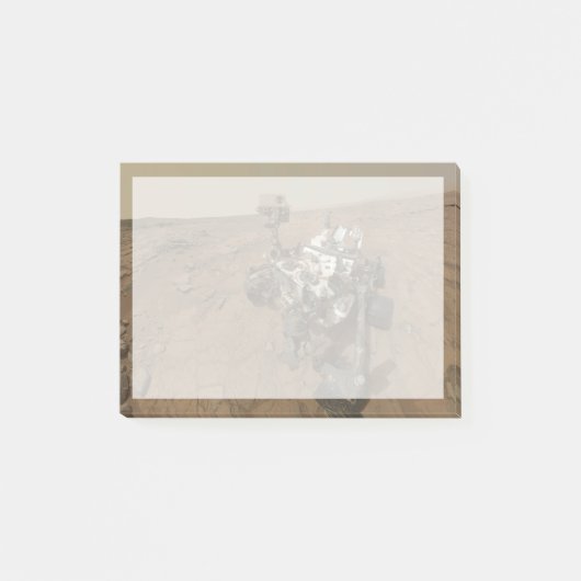 Neugier auf der Oberfläche der Mars. Post-it Klebezettel (Vorderseite)