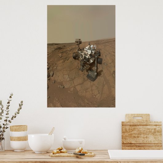 Neugier auf der Oberfläche der Mars. Poster (Küche)