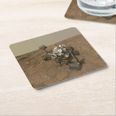 Neugier auf der Oberfläche der Mars. Rechteckiger Pappuntersetzer (angewinkelt)