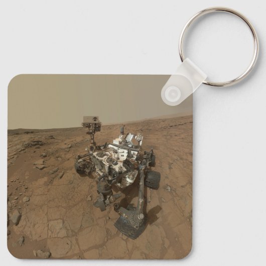 Neugier auf der Oberfläche der Mars. Schlüsselanhänger (Rückseite)