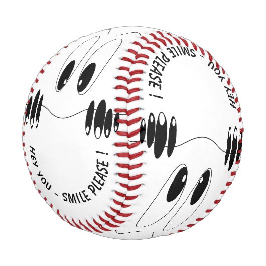 Neugier Augen - Funny Baseball - Benutzerdefiniert (Schrägansicht)