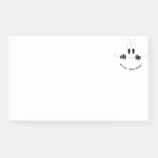 Neugier Augen Lächeln Funny Sticknotes Post-it Klebezettel (Vorderseite)