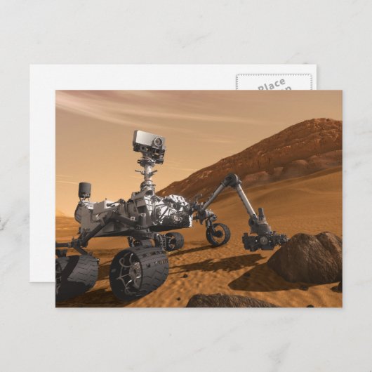 Neugier: Die nächsten Mars Postkarte (Vorne/Hinten)