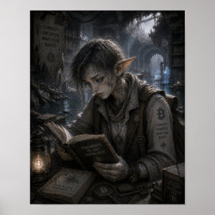 Neugier / Entdecker / Unterirdische Bibliothek Poster