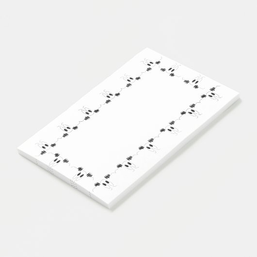 Neugier Eyes Happy Smile Funny Post-it Klebezettel (angewinkelt)