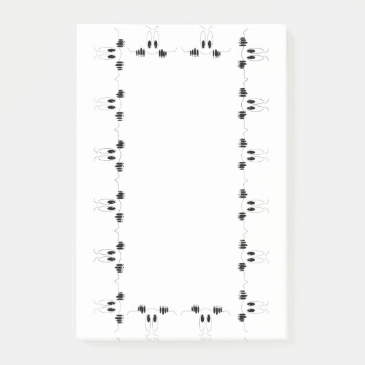 Neugier Eyes Happy Smile Funny Post-it Klebezettel (Vorderseite)