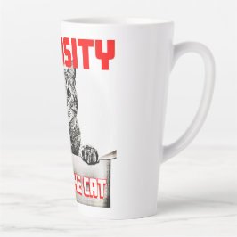 Neugier heilte die Katze Milchtasse